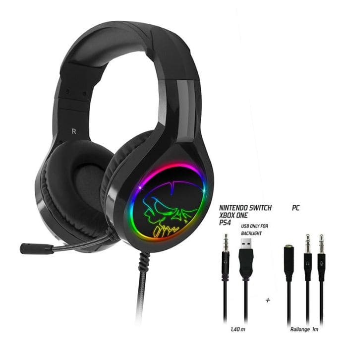 Pack pro-8 clavier souris casque rgb gamer compatible console ps4 / switch  / xbox one / pc SPIRIT OF GAMER