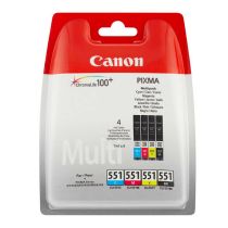 Cartouche d'encre  MULTIPACK CANON CLI 551 Noire + Couleurs