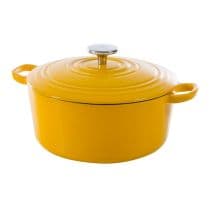 Cocotte fonte acier 28cm 6,7L jaune