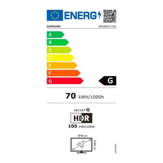 SAMSUNG 50DU7172 - TV 50