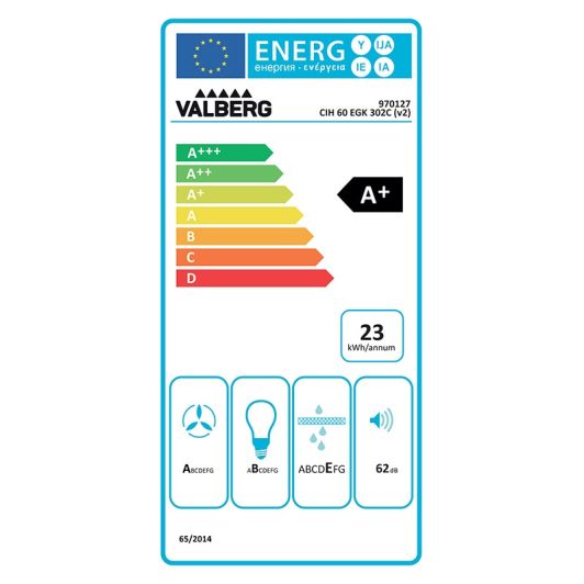Hotte inclinée VALBERG CIH 60 EGK 302C