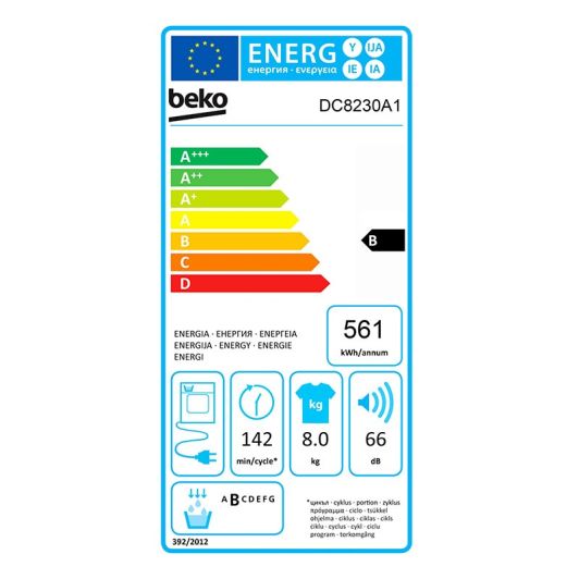 BEKO DC8230A1 Droogkast condensatie 8Kg