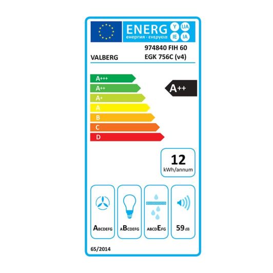 Hotte inclinée VALBERG FIH 60 EGK 756C
