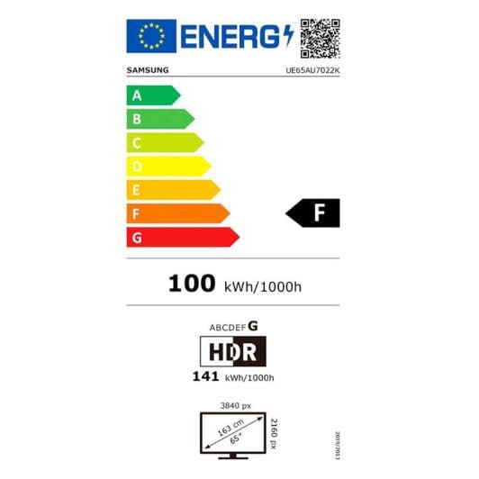 SAMSUNG 65AU7022 - TV UDH 4K 65