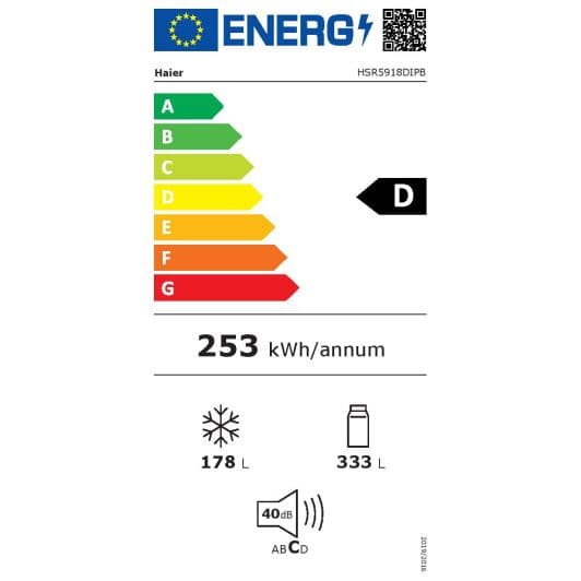 Réfrigérateur américain HAIER HSR5918DIPB