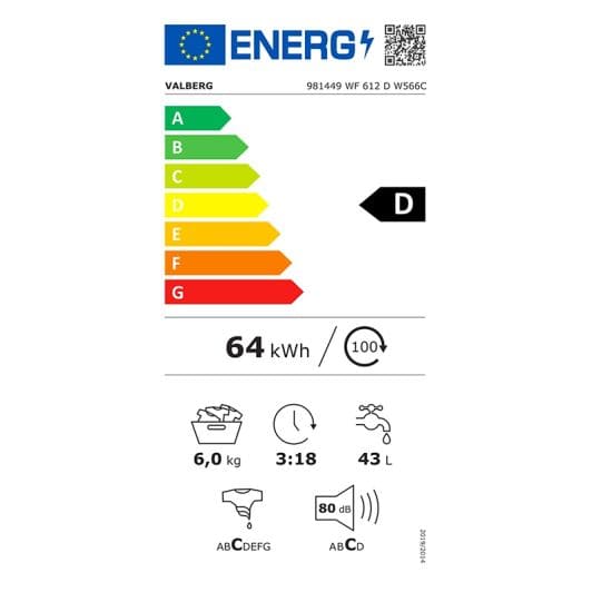 Lave-Linge VALBERG WF 612 D W566C