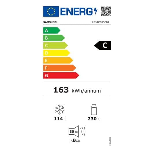 Réfrigérateur combiné SAMSUNG RB34C605CB1