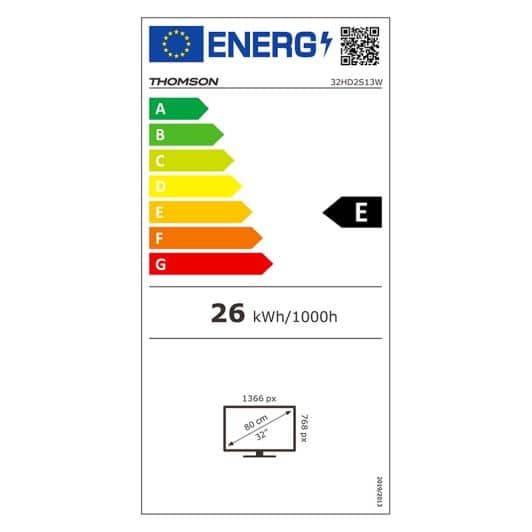 THOMSON 32HD2S13W - TV LED