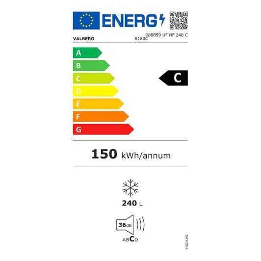 Congélateur armoire VALBERG UF NF 240 C S180C