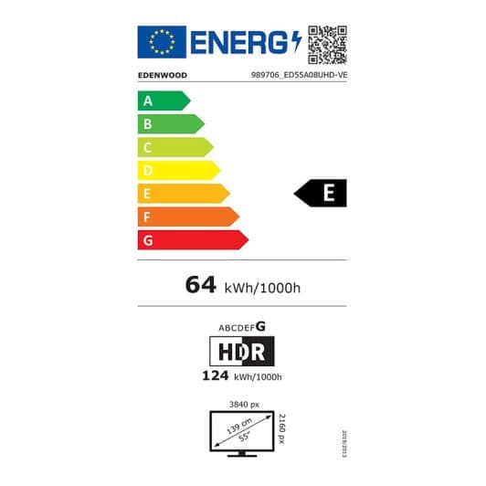 EDENWOOD ED55A08UHD-VE  TV UHD 4K 55