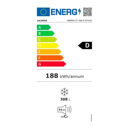 Diepvrieskist VALBERG CF 308 D W742C