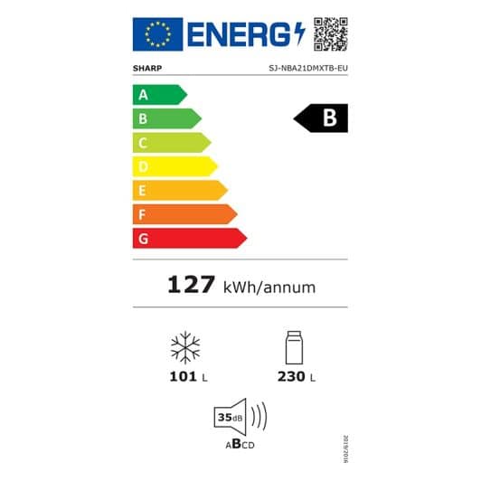 Réfrigérateur combiné SHARP SJ-NBA21DMXTB