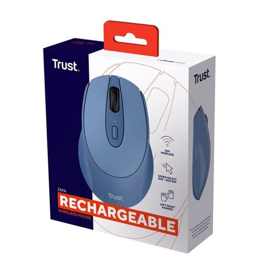 Souris TRUST ZAYA rechargeable bleue