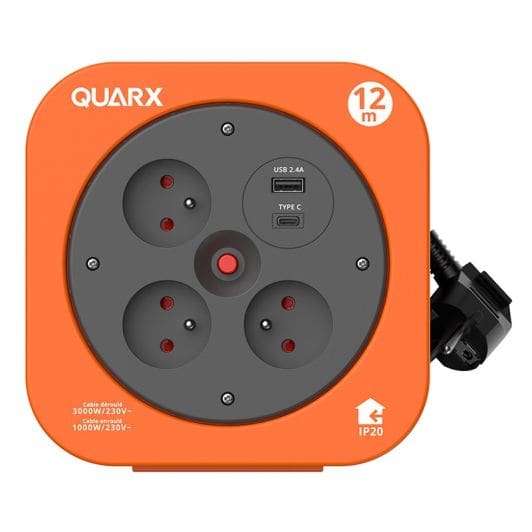 Haspel QUARX S-Box 12m 3 stopcontacten + 2xUSB