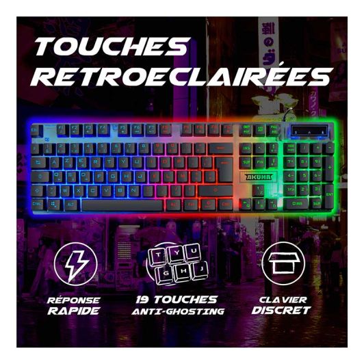 Clavier gamer AKUMA SHONEN K01 membrane