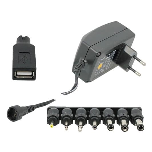 Alimentation universelle ELECTRO DEPOT 3 à 12V 2,25A noir