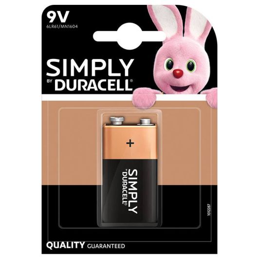 Pile DURACELL Simply 9V X1 - 6LR61