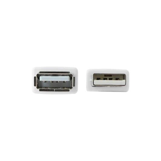 Rallonge câble USB femelle EDENWOOD vers USB mâle blanc 2m