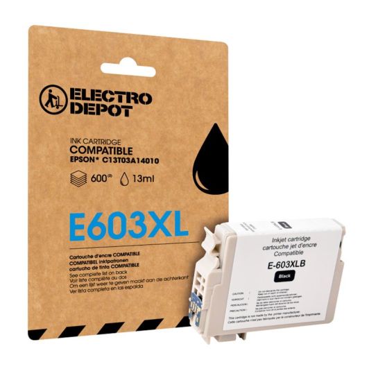 Cartouche d'encre ELECTRO DEPOT compatible Epson E603 noir XL (Etoile de mer)