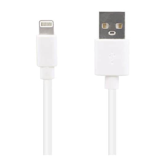 CABLE EDENWOOD LIGHTNING 2,5M BLANC CERTIFIE APPLE 