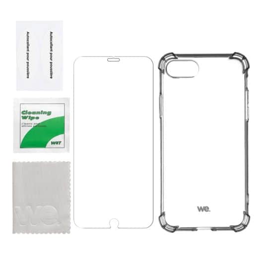 Pack WE VERRE TREMPE + COQUE IPHONE 7/8/SE