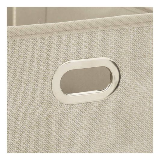 Boîte de rangement pliable beige chiné 15x31 cm