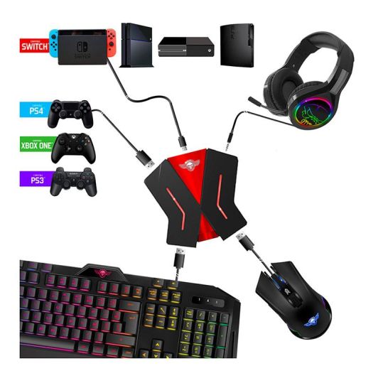 Hub gaming 4 en 1 SPIRIT OF GAMER noir et rouge