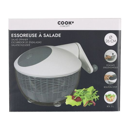 Salade spinner 26cm stopknop