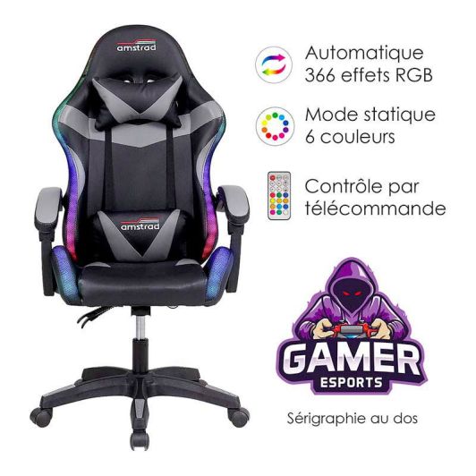 Chaise Gaming AMSTRAD 900 LED Gamer