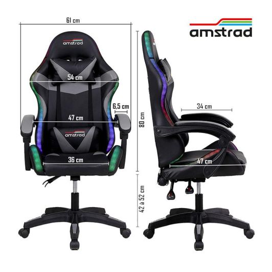 Chaise Gaming AMSTRAD 900 LED Gamer