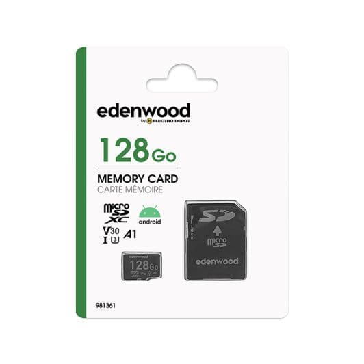 Micro SD-kaart EDENWOOD 128Gb + adapter