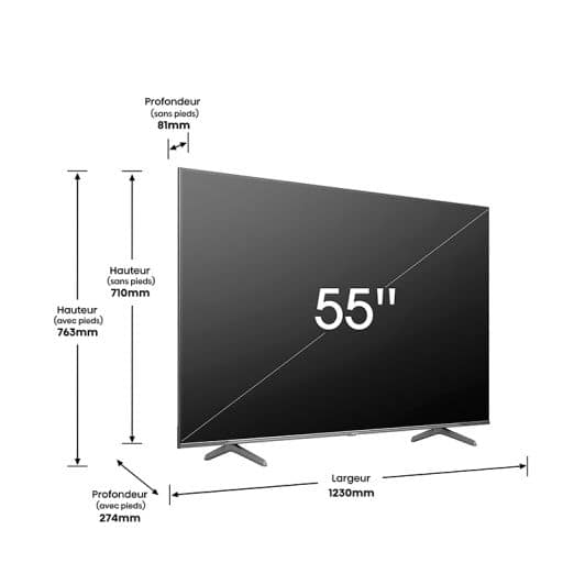 HISENSE 55E7KQ PRO - TV 4K QLED 55