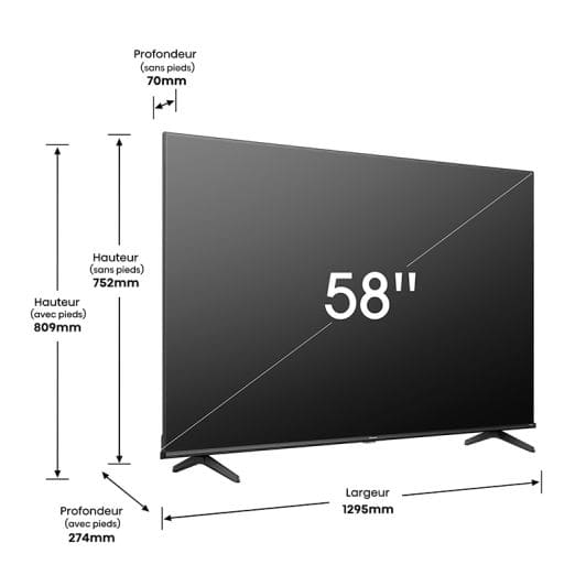 HISENSE 58A6K - TV 4K LED 58