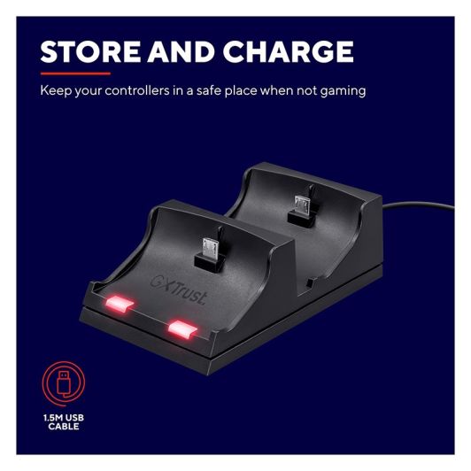 Lader TRUST GAMING duo controllers PS4 GXT23
