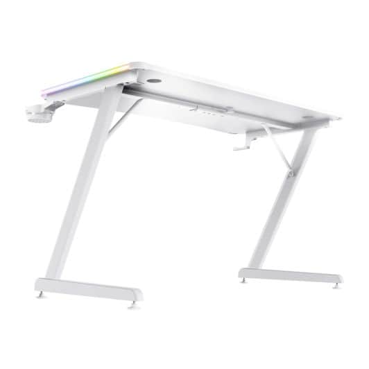 Bureau TRUST GAMING LUMINUS RGB blanc