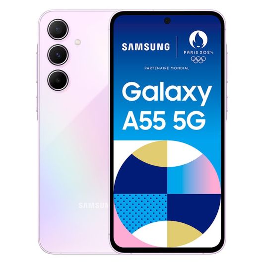 Smartphone SAMSUNG A55 5G 128Go Lilas