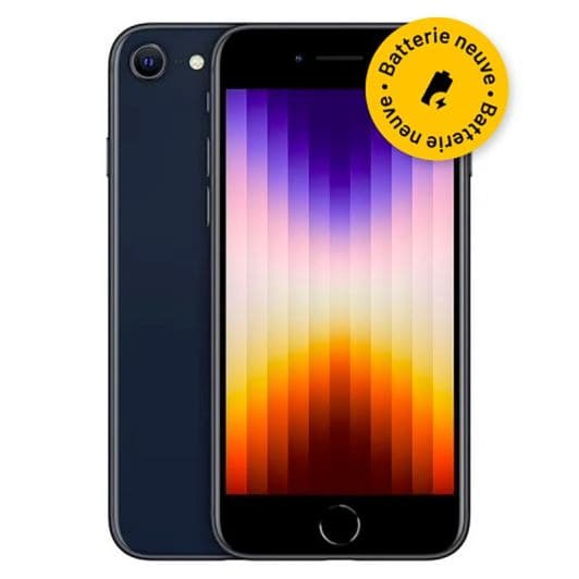 APPLE IPHONE SE 2022 64 Go noir Reconditionné grade A+